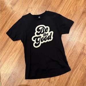 Black T-Shirt with 'Be the Good' Graphic